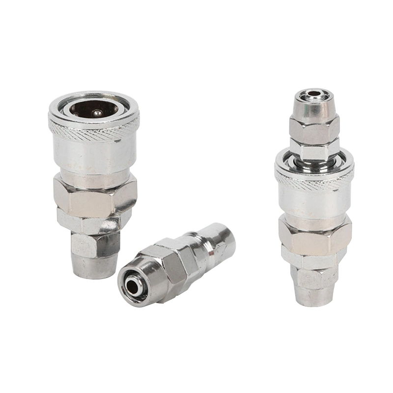 Pm Series 4mm 6mm 8mm 10mm 12mm 16mm One-Touch Metal Bulkhead Air Straight Connector Tube Push in Fitting