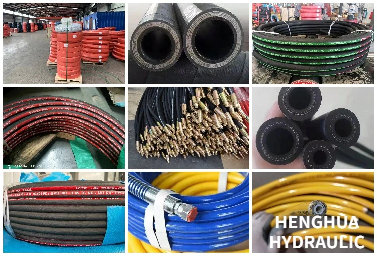 Super Long Service Life Air Oil Water Gas Fuel Hose Excavator Hydraulic Rubber Hose Pipes High Pressure Flexible Hoses Assembly